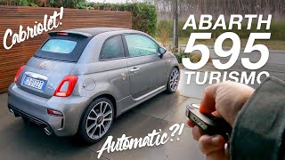 Abarth 595 Turismo Cabrio Automatic  165 hp  POV exterior  interior walkaround amp drive [upl. by Aerdma]