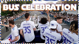 INSIDE Real Madrids BUS CELEBRATIONS  LaLiga champions [upl. by Blaze222]