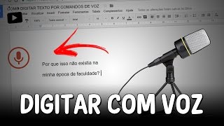 Como digitar texto por comandos de voz no Google Drive  Welington Tutoriais [upl. by Berhley]