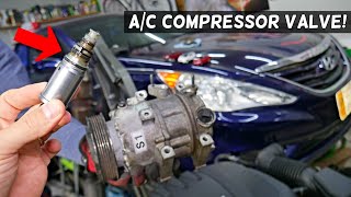 HYUNDAI SONATA AC COMPRESSOR VALVE REPLACEMENT LOCATION AC COMPRESSOR CLUTCH VALVE [upl. by Searle274]