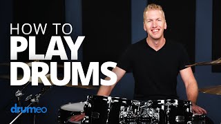 How To Play Drums Beginner Drum Lesson [upl. by Noj]