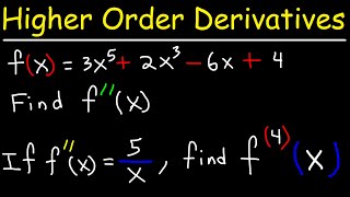 Higher Order Derivatives [upl. by Ellicul]