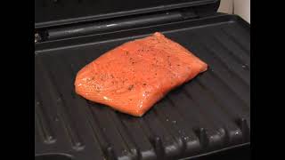 Cooking Salmon On The George Foreman Grill [upl. by Ttimme]