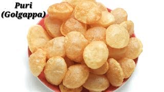 Puri Recipe for Pani Poori  ಪೂರಿ ಪಾನಿಪೂರಿಗೆ  Golgappa Puri Recipe in Kannada  Rekha Aduge [upl. by Crandall271]