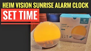 SET TIME Heim Vision Sunrise Alarm Clock 80S CHANGE TIME [upl. by Adlai]