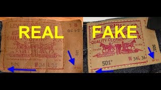 Real vs Fake Levis 501 jeans How to spot fake Levis [upl. by Leahsim]