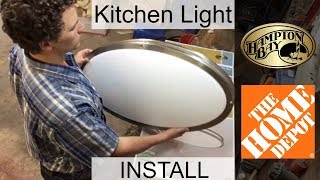 Replacing Fluorescent Kitchen Light with New LED Fixture [upl. by Hayyifas]