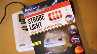 How To Midland NOAA Weather Radio WR120 UPDATED and Strobe Light Review [upl. by Tebor]