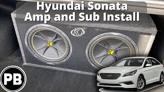 2015  2019 Hyundai Sonata Amp and Sub Install [upl. by Leiva]