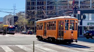 San Francisco Muni Light Rail Streetcar and Trolley Buses [upl. by Nudnarb201]