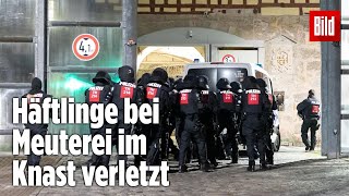 Gefängnismeuterei Polizei stürmt Knast in Thüringen  JVA Untermaßfeld [upl. by Behka]