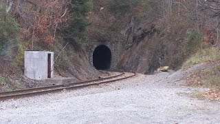 Train passing through tight tunnel hits wall Scary tunnel [upl. by Traweek]