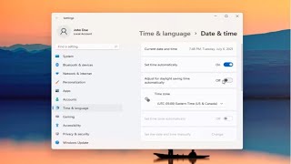 Turn Daylight Savings Time On Or Off In Windows 11 Tutorial [upl. by Chao]